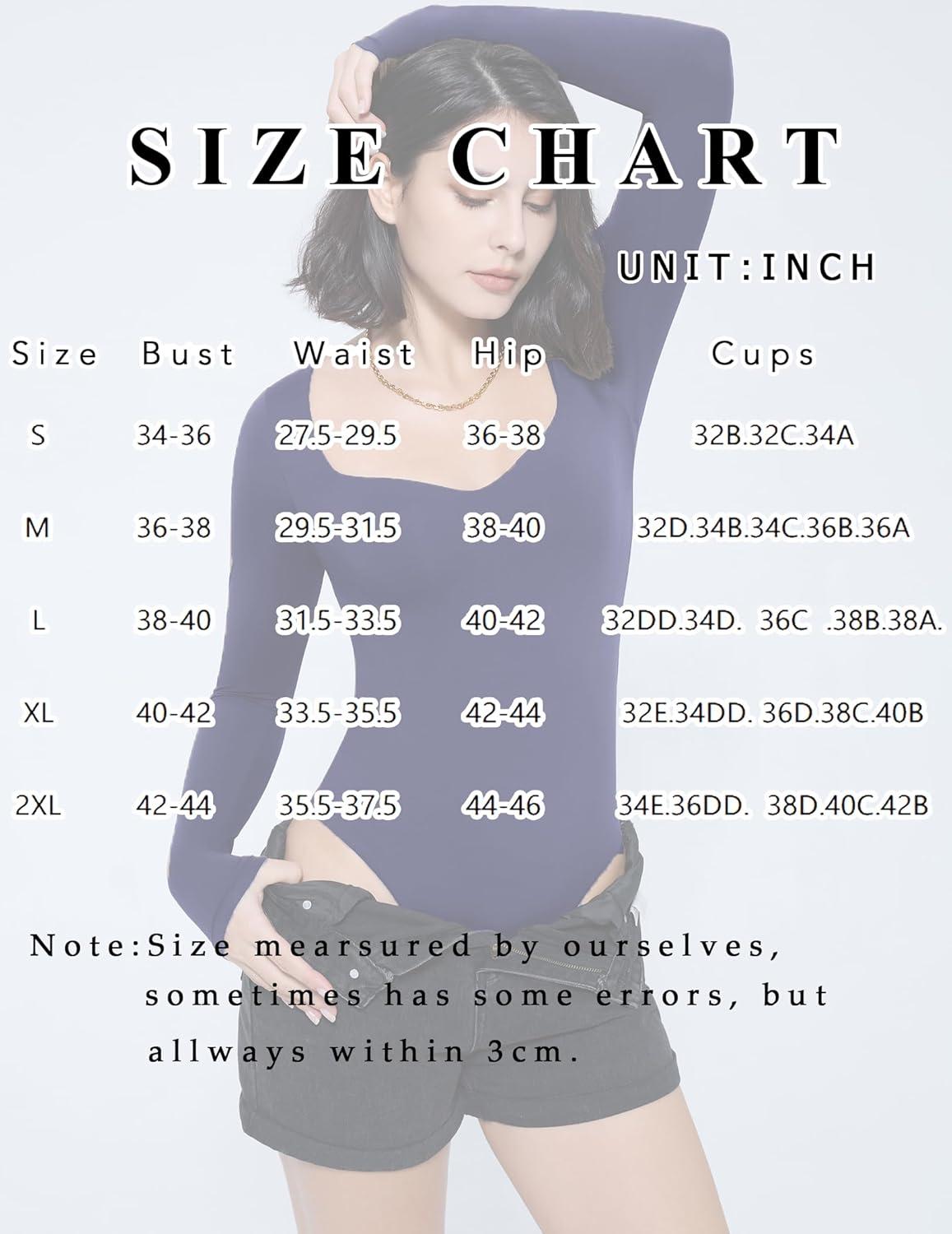 imageAvidlove Long Sleeve Bodysuits for Women Sexy Sweetheart Neck Going Out Outfits Double Lined BodysuitNavy Blue