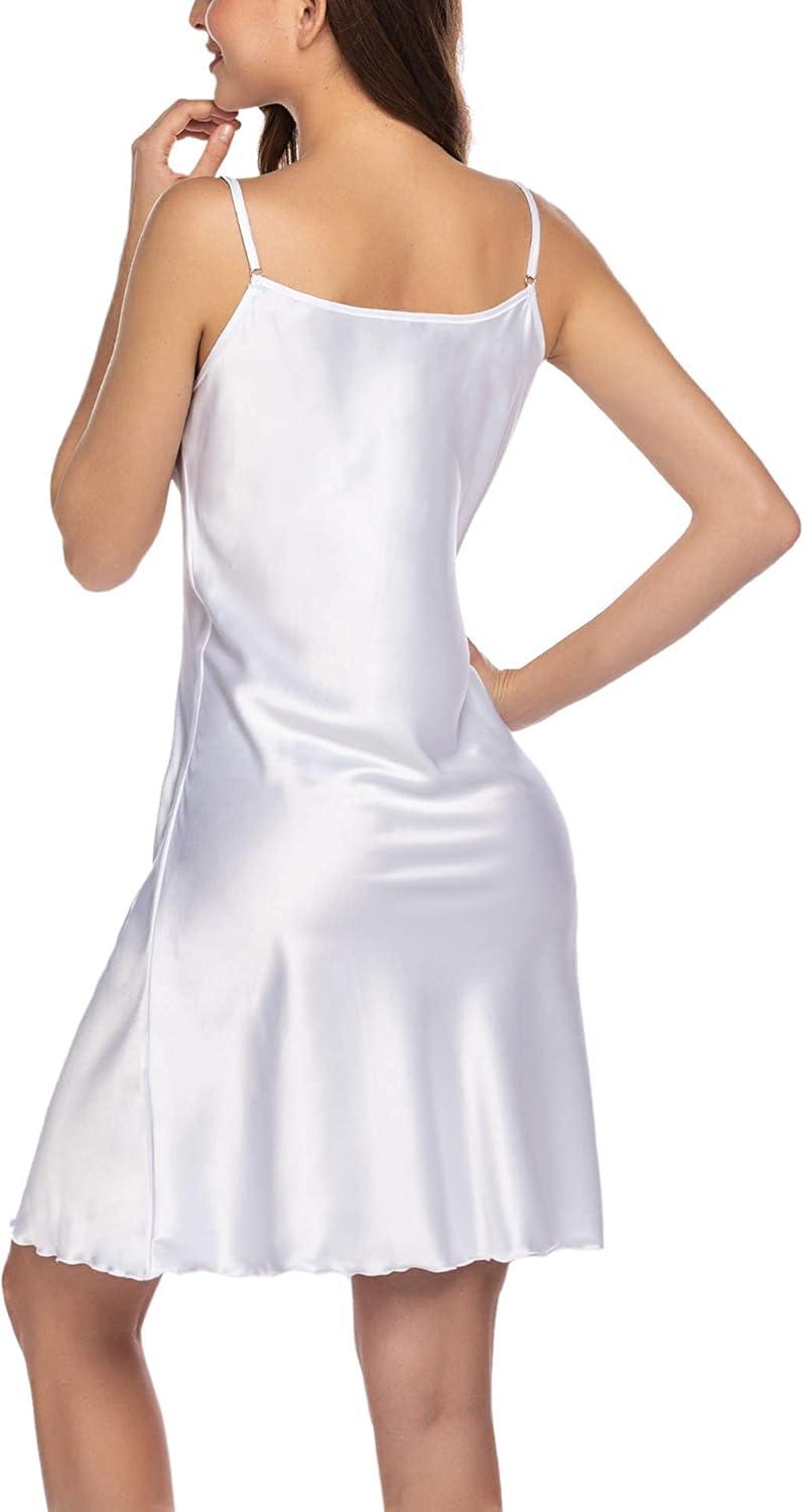 imageAvidlove Sexy Sleepwear for Women Satin Lingerie Chemise Slip Nightgown Dress