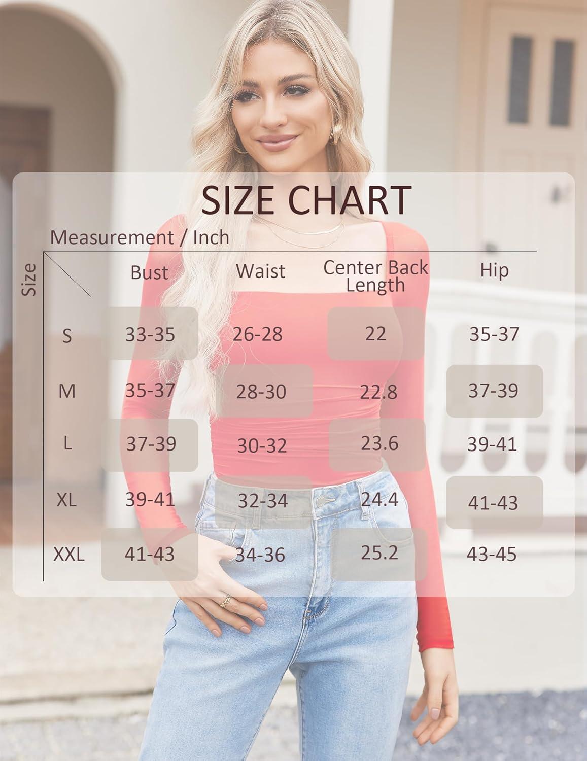 imageAvidlove Womens Square Neck Mesh Long Sleeve Bodysuit Shirts Ruched Body Suit Sexy Sheer Tops Date Night OutfitRed