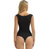 imageAvidlove Bodysuits for Women Square Neck Body Suit Double Lined Tank Top Bodysuit SoftBlack