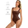 imageAvidlove Bodysuits for Women Square Neck Body Suit Double Lined Tank Top Bodysuit SoftCoffee