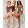 imageAvidlove Bodysuits for Women Square Neck Body Suit Double Lined Tank Top Bodysuit SoftGrey Green