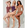 imageAvidlove Bodysuits for Women Square Neck Body Suit Double Lined Tank Top Bodysuit SoftPurple