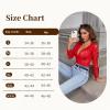 imageAvidlove Lace Bodysuit for Women Sexy Long Sleeve V Neck Body Suits Going Out Tops Snap Crotch One Piece Teddy LingerieRed
