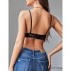 imageAvidlove Lace Bralette for Women V Neck Tank Top Spaghetti Strap Tube Slim Camisole Lingerie with Detachable PaddedBlack