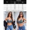 imageAvidlove Lace Bralette for Women V Neck Tank Top Spaghetti Strap Tube Slim Camisole Lingerie with Detachable PaddedGray