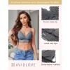 imageAvidlove Lace Bralette for Women V Neck Tank Top Spaghetti Strap Tube Slim Camisole Lingerie with Detachable PaddedGray