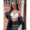 imageAvidlove Lace Bralette for Women V Neck Tank Top Spaghetti Strap Tube Slim Camisole Lingerie with Detachable PaddedWhite