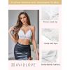 imageAvidlove Lace Bralette for Women V Neck Tank Top Spaghetti Strap Tube Slim Camisole Lingerie with Detachable PaddedWhite