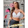 imageAvidlove Lace Bralette for Women V Neck Tank Top Spaghetti Strap Tube Slim Camisole Lingerie with Detachable PaddedWhite