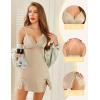 imageAvidlove Lingerie for Women Satin Lace Mini Dress V Neck Nightgown Sexy Boudoir OutfitsCoffee