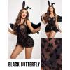 imageAvidlove Lingerie for Women Sexy Halter Lace Babydoll Dress Open Front Chemise Boudoir Nighty XS5XLBlack Butterfly