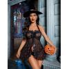 imageAvidlove Lingerie for Women Sexy Halter Lace Babydoll Dress Open Front Chemise Boudoir Nighty XS5XLHalloween Pumpkin