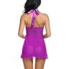 imageAvidlove Lingerie for Women Sexy Halter Lace Babydoll Dress Open Front Chemise Boudoir Nighty XS5XLLight Purple