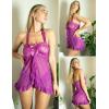 imageAvidlove Lingerie for Women Sexy Halter Lace Babydoll Dress Open Front Chemise Boudoir Nighty XS5XLLight Purple