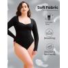 imageAvidlove Long Sleeve Bodysuits for Women Sexy Sweetheart Neck Going Out Outfits Double Lined BodysuitBlack