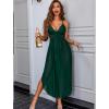 imageAvidlove Sexy Lingerie For Women Lace Babydoll Sexy Mesh Nightdress With Thong Side Split Lace NightgownLake Green