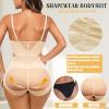 imageAvidlove Shapewear Bodysuit for Women Body Shaper Tummy Control Shapewear Plus Size Body Suits with Snap CrotchBeige