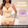 imageAvidlove Shapewear Bodysuit for Women Body Shaper Tummy Control Shapewear Plus Size Body Suits with Snap CrotchBeige