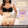 imageAvidlove Shapewear Bodysuit for Women Body Shaper Tummy Control Shapewear Plus Size Body Suits with Snap CrotchBeigeu Shape Bust