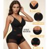 imageAvidlove Shapewear Bodysuit for Women Body Shaper Tummy Control Shapewear Plus Size Body Suits with Snap CrotchBlack