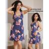 imageAvidlove Sleepwear for Women Tank Nightgown Chemise Racerback Sleeveless Sleep DressPink Flower