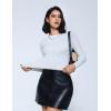 imageAvidlove Women Double Lined Basic Fitted T Shirts Long Sleeve Crew Neck Y2K Top with Underwear SXXLWhite