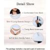 imageAvidlove Women Double Lined Basic Fitted T Shirts Long Sleeve Crew Neck Y2K Top with Underwear SXXLWhite