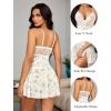 imageAvidlove Women Lace Lingerie Babydoll Sexy Chemise Exotic Nightgowns Bridal NightdressWhite Green Leaves