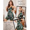 imageAvidlove Women Lace Nightgown Satin Chemise Sexy Lingerie Dress V Neck Sleepwear Slips NightieGreen Flowers