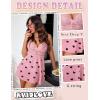 imageAvidlove Women Lingerie Lace Babydoll Strap Chemise Halter Teddy V Neck SleepwearBlack Love Heart