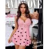 imageAvidlove Women Lingerie Lace Babydoll Strap Chemise Halter Teddy V Neck SleepwearBlack Love Heart