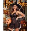 imageAvidlove Women Lingerie Lace Babydoll Strap Chemise Halter Teddy V Neck SleepwearGhost Face Print