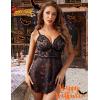 imageAvidlove Women Lingerie Lace Babydoll Strap Chemise Halter Teddy V Neck SleepwearGhost Face Print
