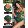 imageAvidlove Women Lingerie Lace Bodysuit Teddy Lingeries V Neck Cut Out One Piece Mini BabydollGreen