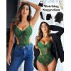 imageAvidlove Women Lingerie Lace Bodysuit Teddy Lingeries V Neck Cut Out One Piece Mini BabydollGreen