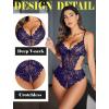 imageAvidlove Women Lingerie Lace Bodysuit Teddy Lingeries V Neck Cut Out One Piece Mini BabydollNavy