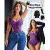 imageAvidlove Women Lingerie Lace Bodysuit Teddy Lingeries V Neck Cut Out One Piece Mini BabydollPurple