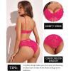 imageAvidlove Women Lingerie Lace Bodysuit Teddy Lingeries V Neck Cut Out One Piece Mini BabydollRose Red