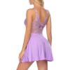 imageAvidlove Women Lingerie Sexy Chemise Nightgown Lace Babydoll Full Slip Dress SleepwearLavender