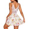 imageAvidlove Women Lingerie Sexy Chemise Nightgown Lace Babydoll Full Slip Dress SleepwearPattern 1