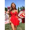 imageAvidlove Women Lingerie Sexy Chemise Nightgown Lace Babydoll Full Slip Dress SleepwearRed