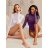 imageAvidlove Women Long Sleeve Bodysuit Turtle Neck Shapewear Body Suits Mesh One Piece Leotard Shirt Going Out Tops Fall OutfitsDark Purple