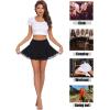 imageAvidlove Women Pleated Mini Skirt Sexy Lace Ruffle Solid Skirt Lingerie Short SkirtsBlack