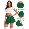 imageAvidlove Women Pleated Mini Skirt Sexy Lace Ruffle Solid Skirt Lingerie Short SkirtsLight Green