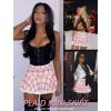 imageAvidlove Women Pleated Mini Skirt Sexy Lace Ruffle Solid Skirt Lingerie Short SkirtsPink Mixed White