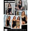 imageAvidlove Women Sexy Nightgown Lace Babydoll Chemises VNeck Modal Sleepwear Full Slip Side Slit Sleep Dress XSXXLBlack