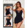 imageAvidlove Women Sexy Nightgown Lace Babydoll Chemises VNeck Modal Sleepwear Full Slip Side Slit Sleep Dress XSXXLBlack