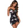 imageAvidlove Women Sexy Nightgown Lace Babydoll Chemises VNeck Modal Sleepwear Full Slip Side Slit Sleep Dress XSXXLBlack Flower