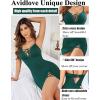 imageAvidlove Women Sexy Nightgown Lace Babydoll Chemises VNeck Modal Sleepwear Full Slip Side Slit Sleep Dress XSXXLBlue Green
